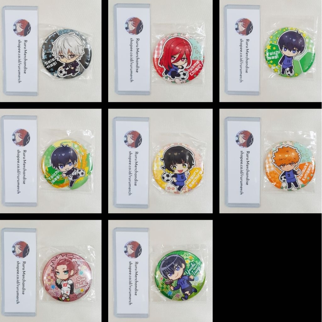 Blue Lock Glitter Chibi Can Badge