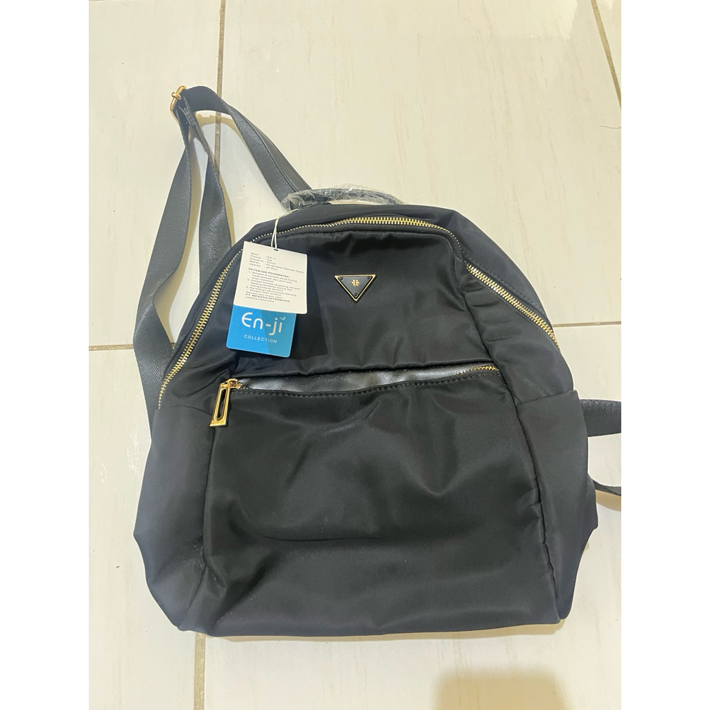 Tas ransel merk enji warna hitam