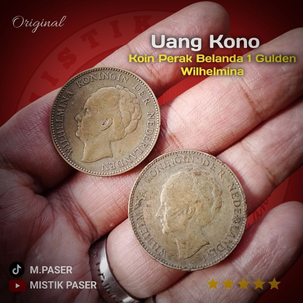 Koin kuno || Koin perak || Silver coin 1G Wilhelmina Tahun 1931