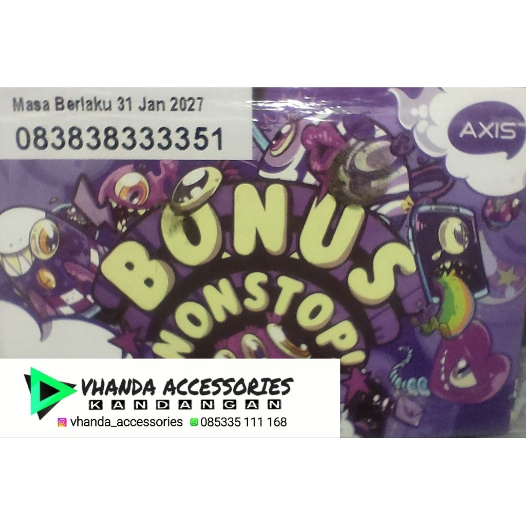 Nomor Cantik Axis 08 3838 3333 51.