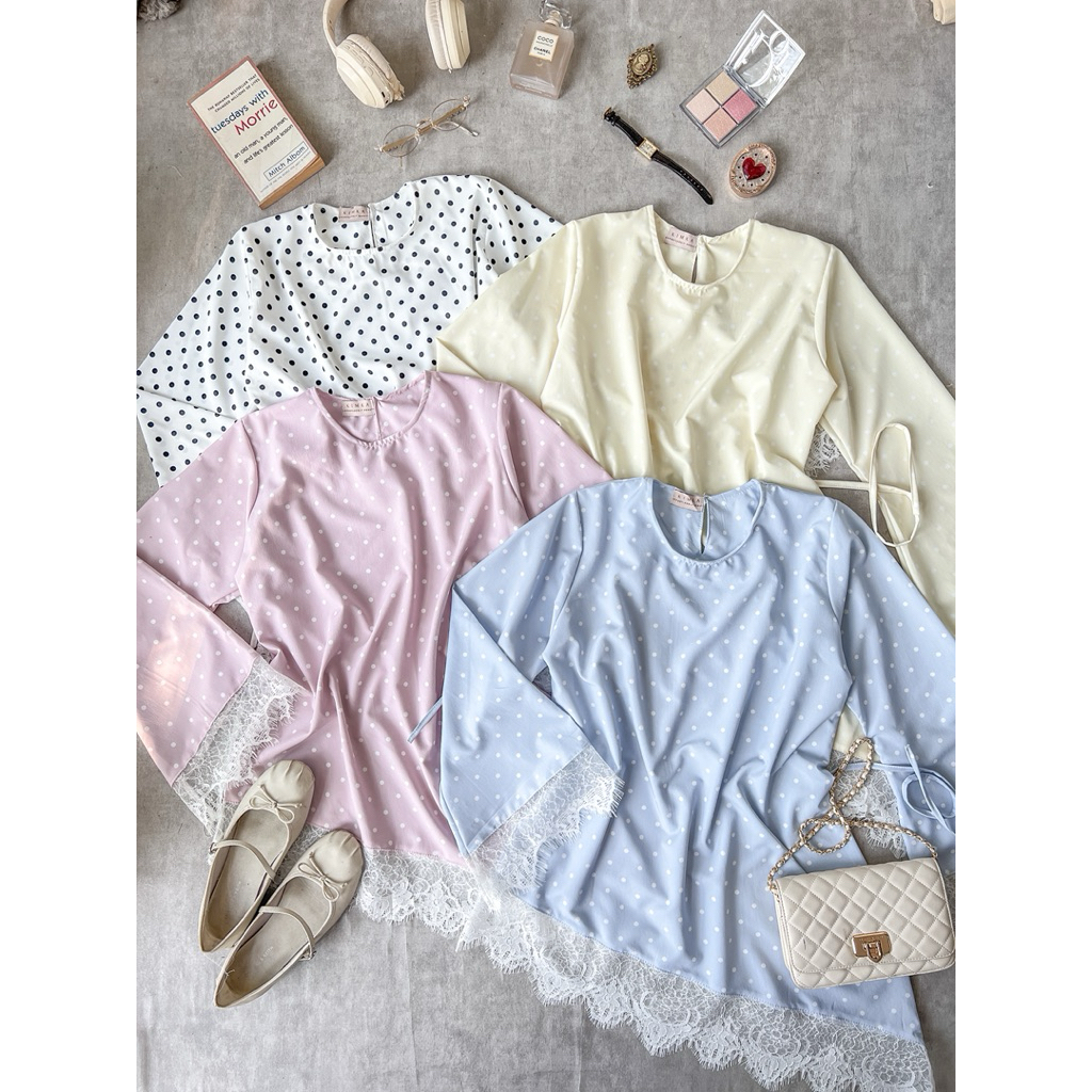 Seori Lace Blouse by Kimka Hijab