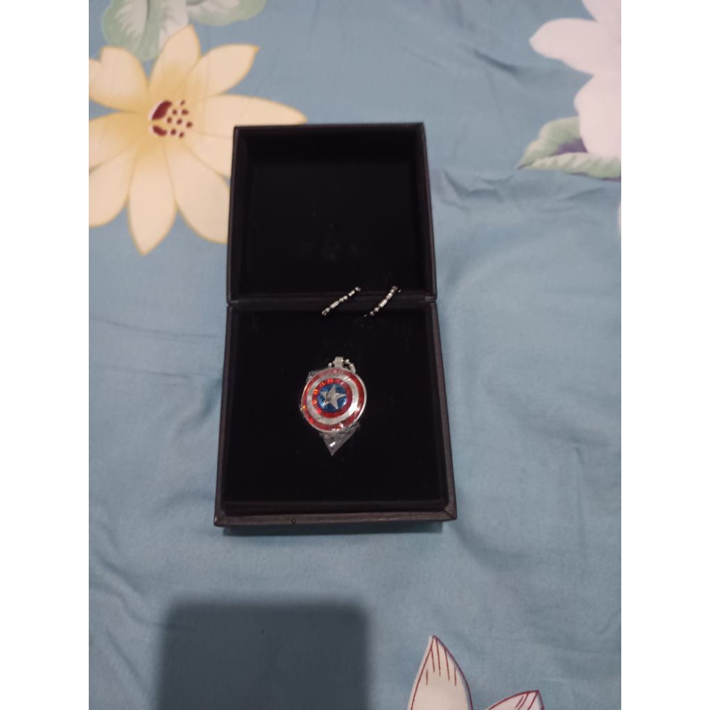 Kalung Kesehatan pendant Captain America Marvel Original Gemanium MCI