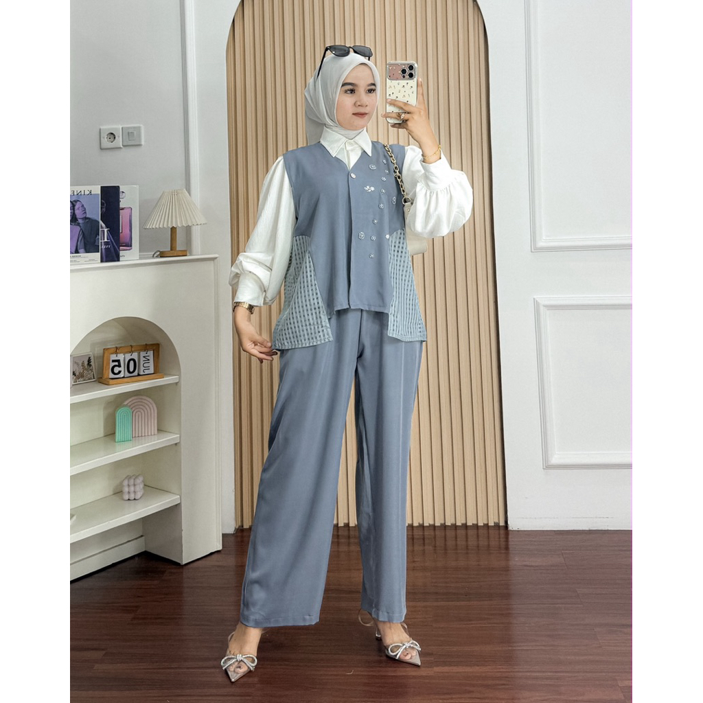 SET VEST + CELANA (6368)