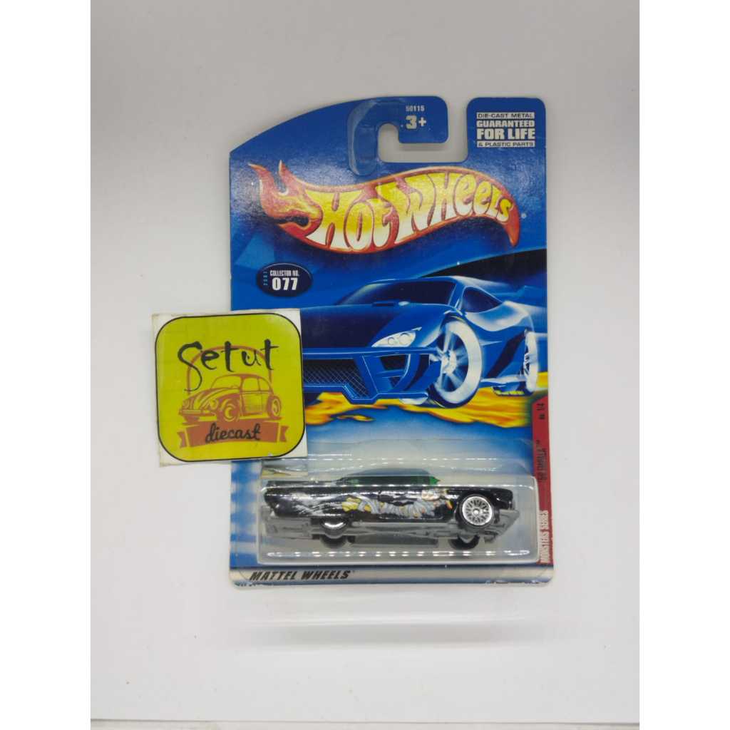 HOT WHEELS HOTWHEELS 59 IMPALA MUMMY BLUE CARD HITAM BLACK