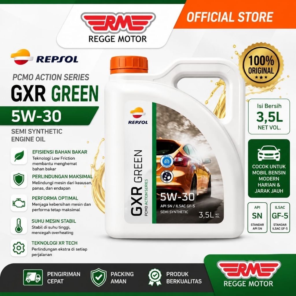 REPSOL GREEN 5W30 SN 3,5L*5