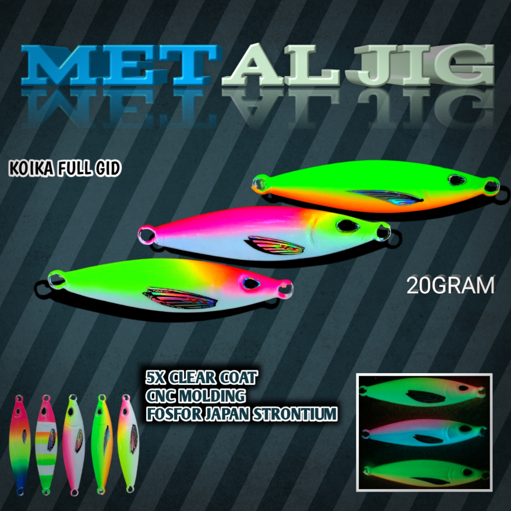 MICRO JIG KOIKA FULL GID 20GRAM METAL JIG KOIKA GLOW IN THE DARK KFG