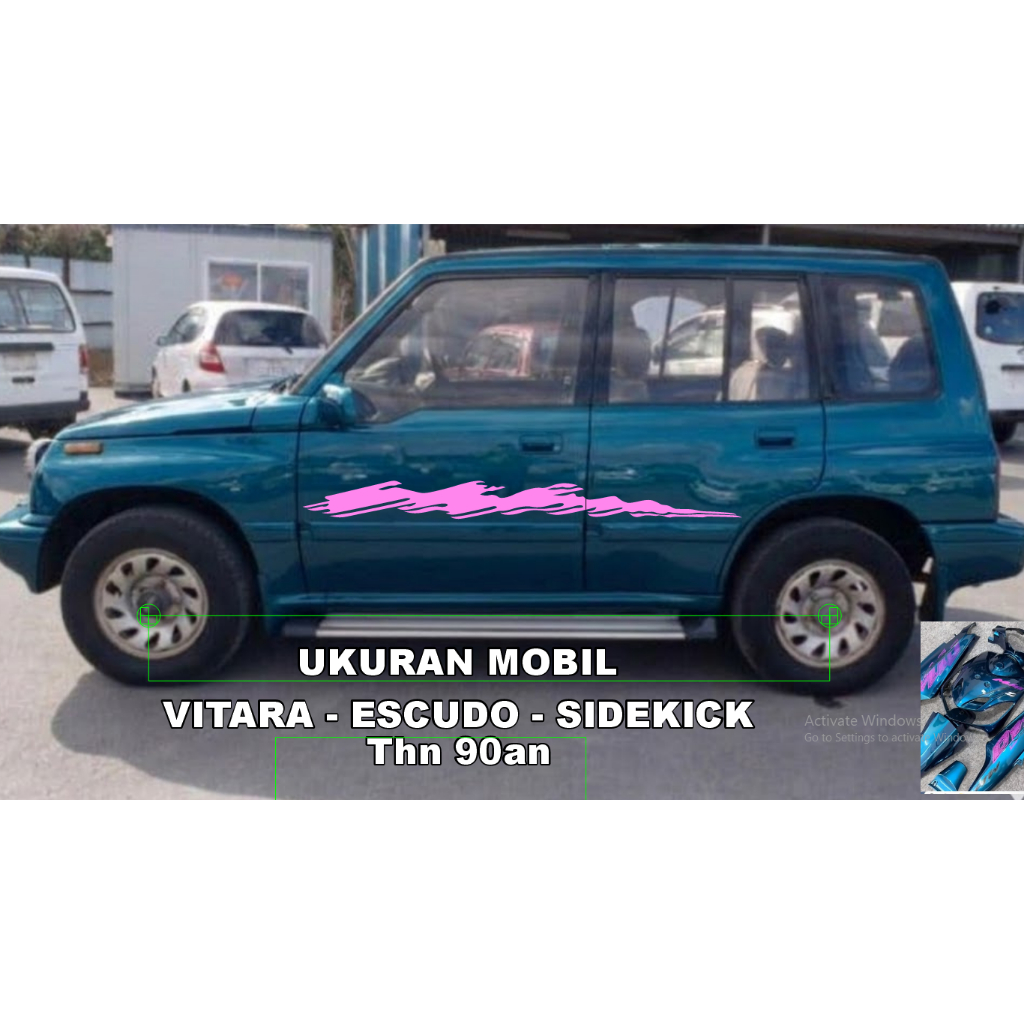 STICKER PRINTING TRANSPARAN UV VITARA TAHUN 90an BERCAK KUAS