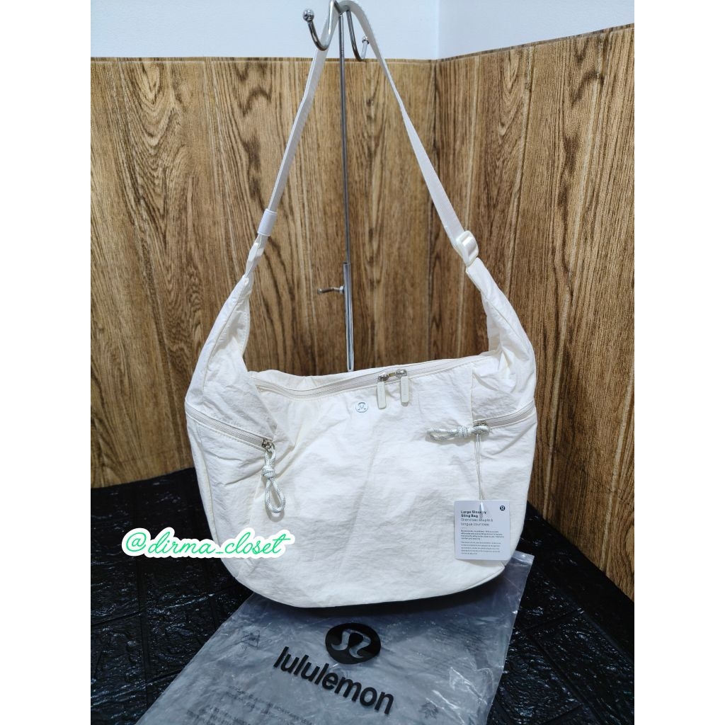 NEW - Original Lululemon Slouchy Sling Bag Large "White" / Tas Slempang Lululemon Besar