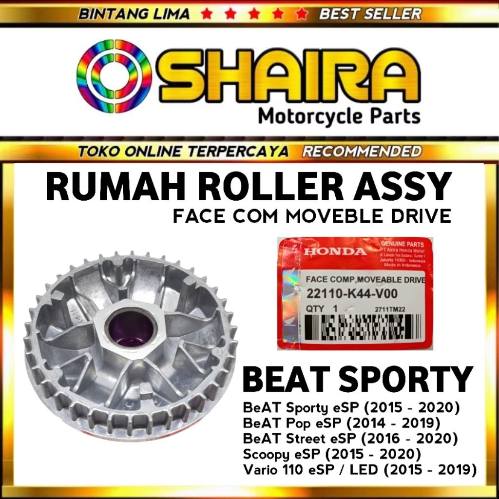 RUMAH ROLLER BEAT SPORTY ESP / BEAT POP ESP / BEAT STREET ESP / SCOOPY ESP / VARIO 110 ESP LED / RUM