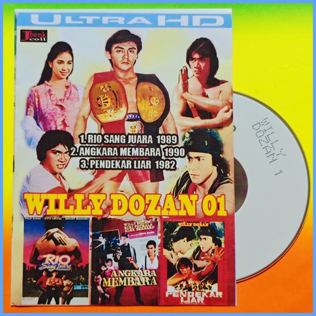 Kaset Film Indonesia Jadul Willy Dozan Koleksi Rio Sang Juara - Pendekar Liar - Angkara Membara Edis