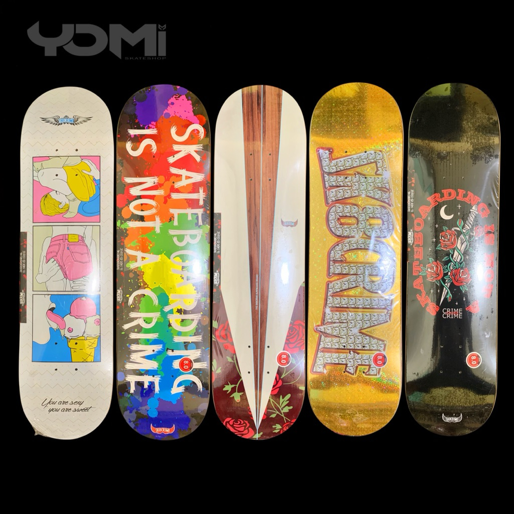 The Crime Skateboard Deck Ukuran 7.75 dan 8.0 | Papan Skateboard