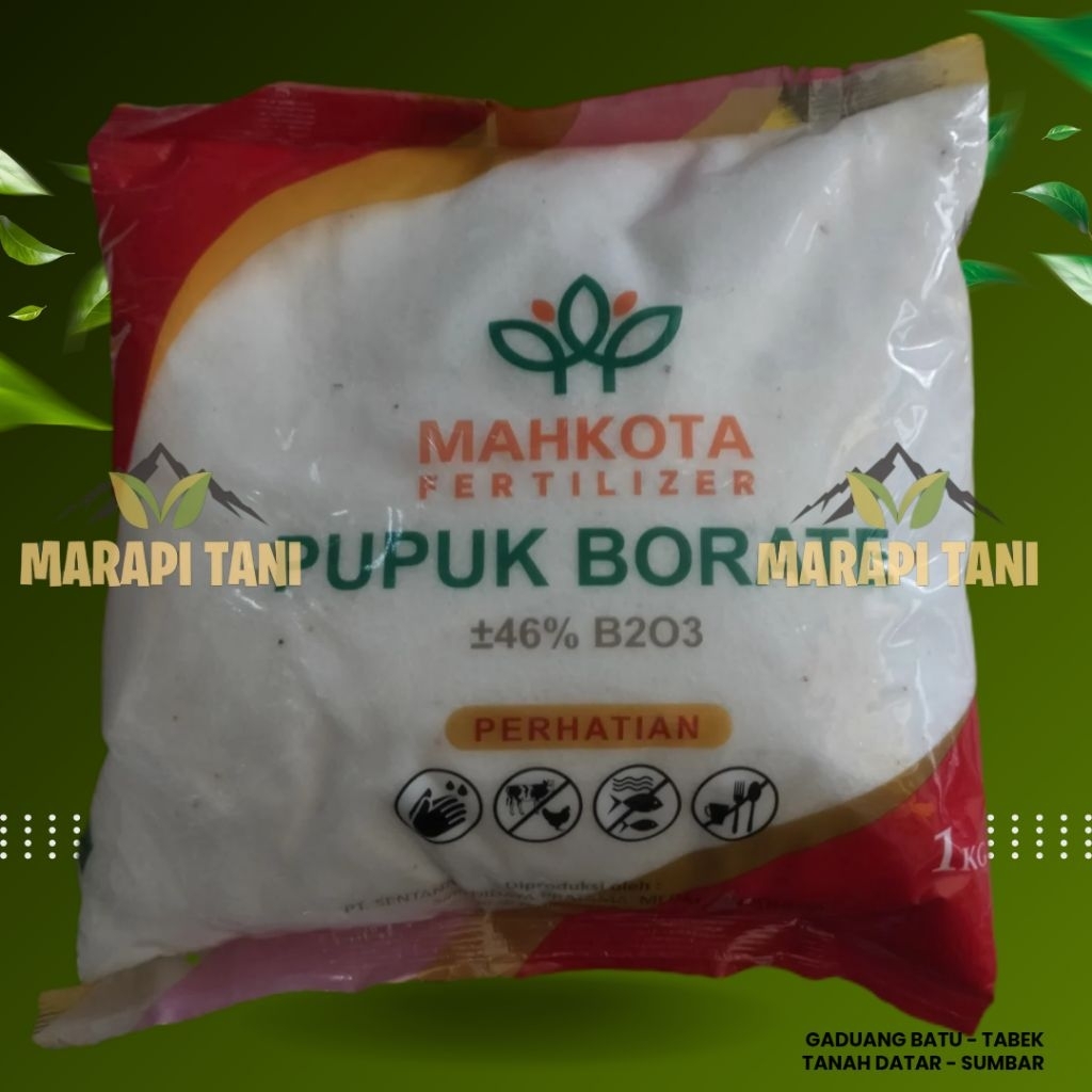 PUPUK BORATE MAHKOTA 46% - KEMASAN 1KG - Original 100%