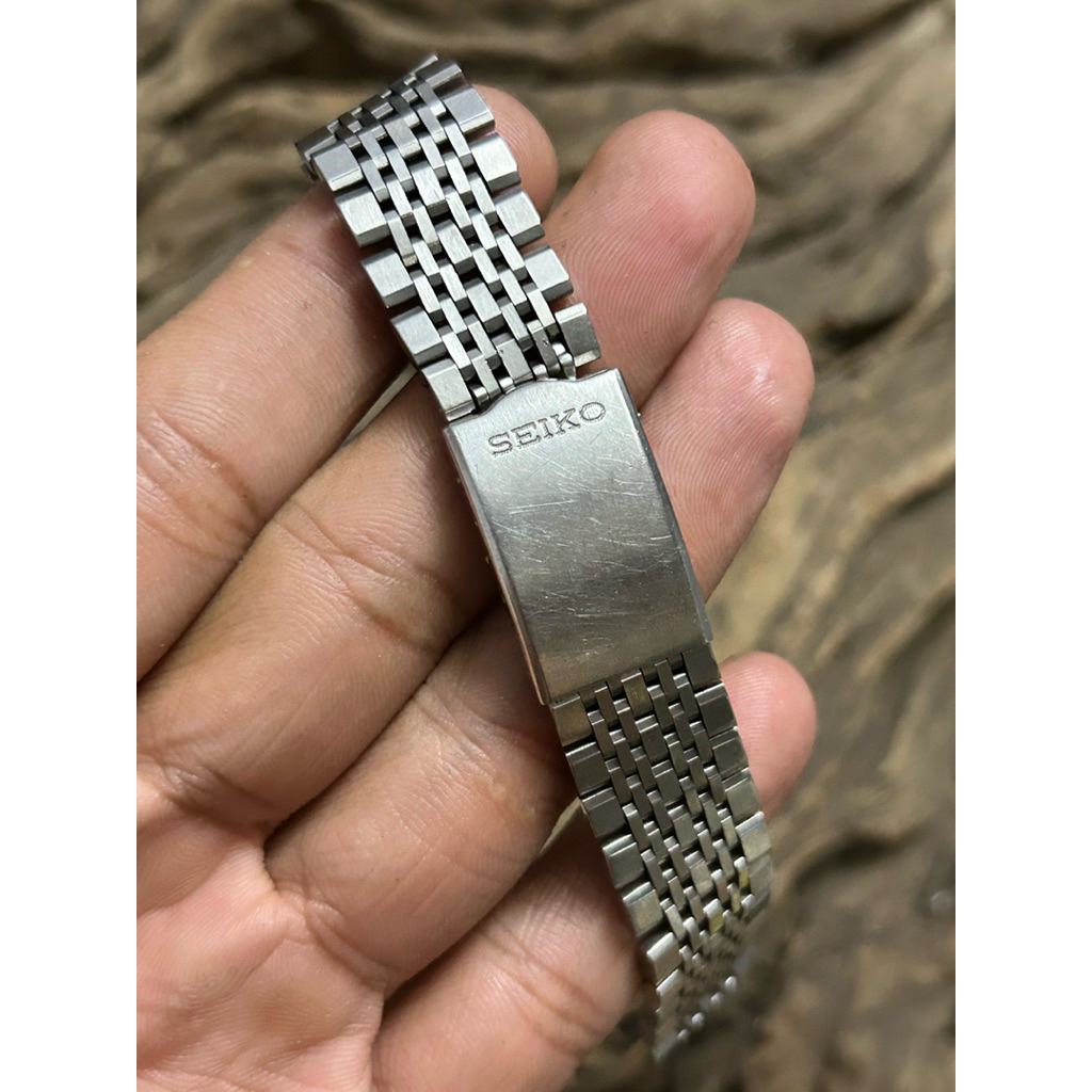 Tali Jam Seiko Jubilee Stainless Original Vintage 18mm Strap Bracelet Seiko 5