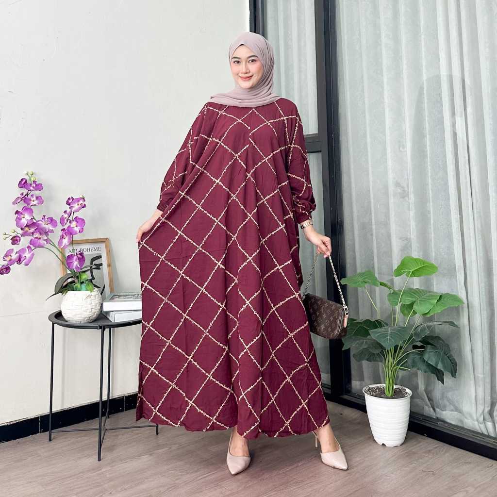 Best Deals Kaftan Hajar Super Jumbo Daster Lowo Rayon Dress Wanita Busui By Afareen Mode