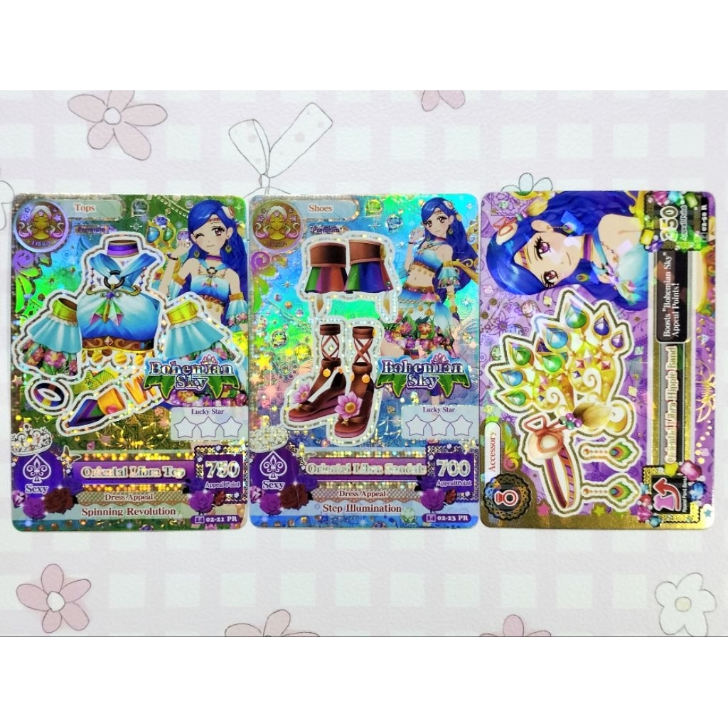 Kartu Aikatsu Premium Oriental Libra Coord Sora Kazesawa Bohemian Sky Original tanpa bottoms