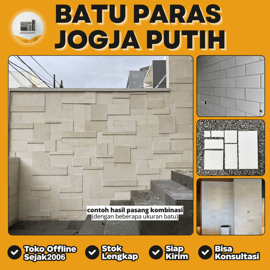 Batu Alam Paras Jogja Putih Cocok Untuk Dinding | Batu Alam Jakarta