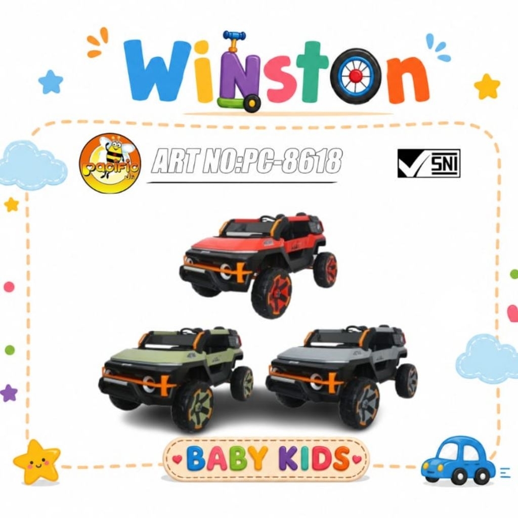 MOBIL AKI ANAK PIP RECHARGABLE CAR PC 8618 & EJP 7714+ NEW