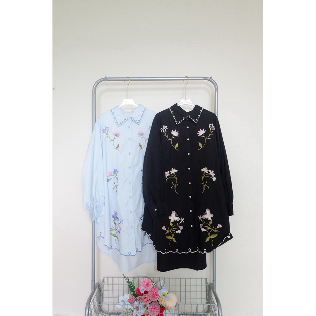 Tunik bordir bunga