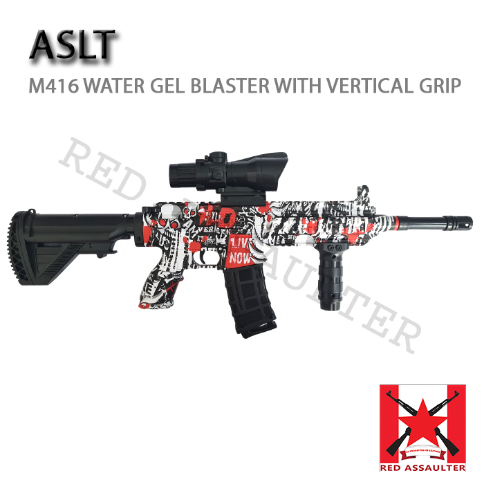 Mainan M416 Water Gel Blaster WGB WGG With V Grip Tembakan Jelly Gel Jeli
