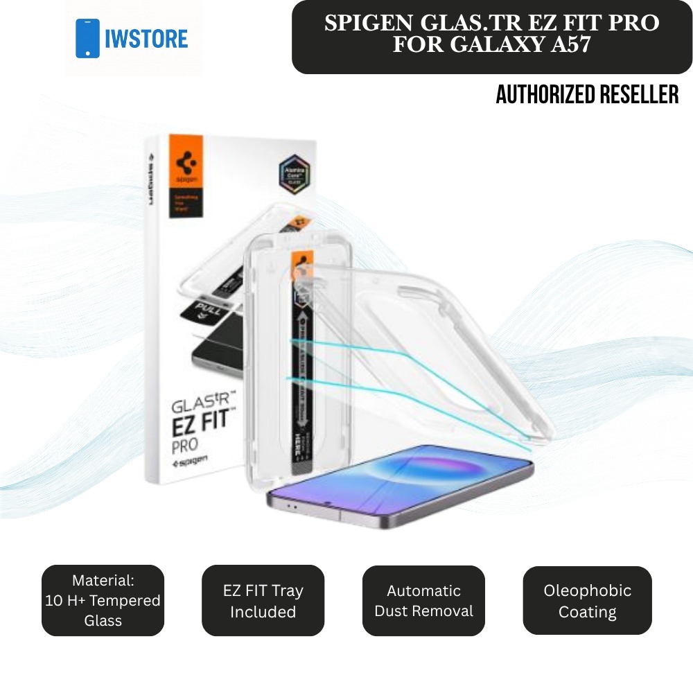 SPIGEN Tempered Glass for Samsung A57 5G GlastR Ez Fit Pro Easy Install Tray Clear Screen Protector