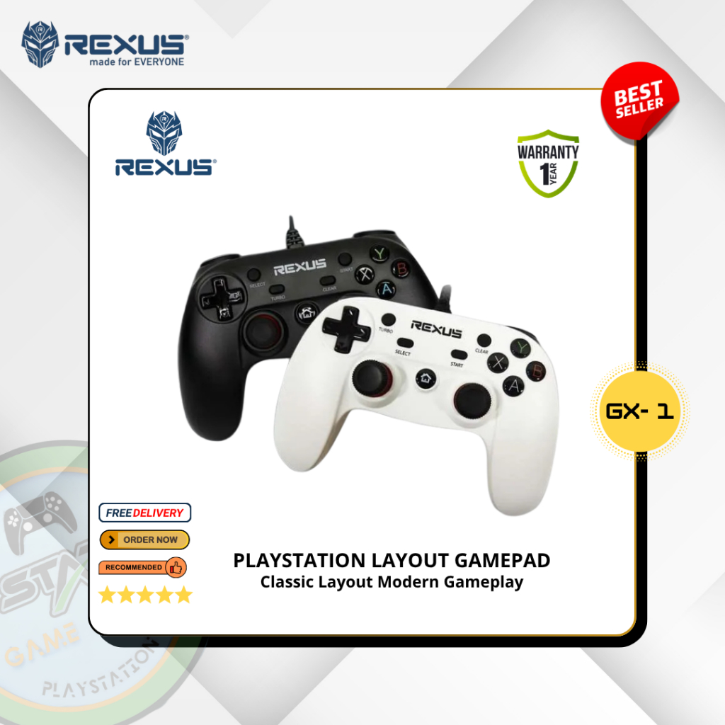 Stick PC Gamepad Rexus Gladius GX1 Multiplatform USB