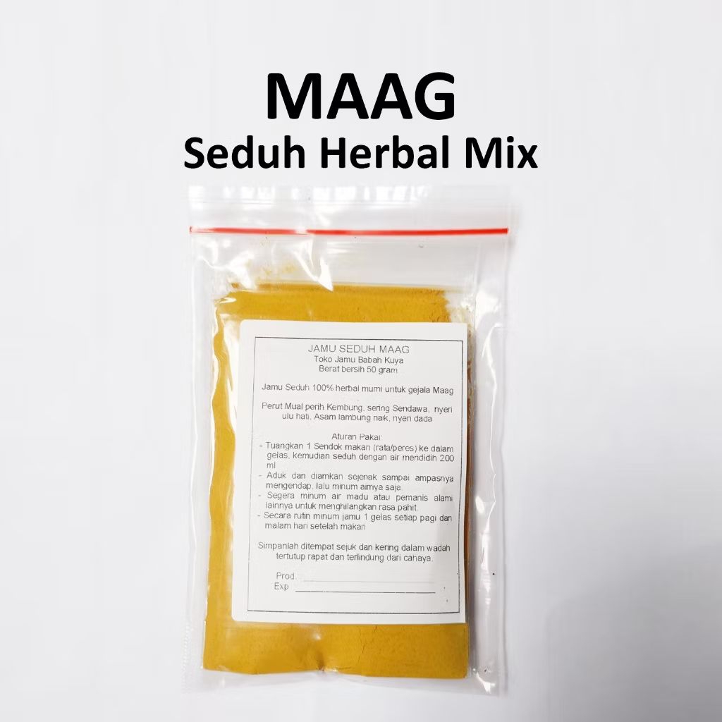 Lambung Maag Toko Jamu Babah Kuya Racikan Seduh Serbuk Herbal Alami