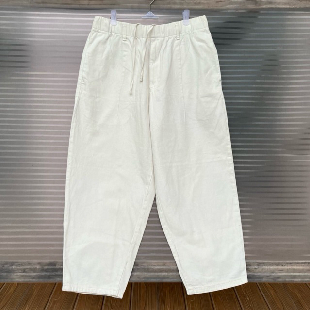 GU Barrel Jeans Kulot Off White
