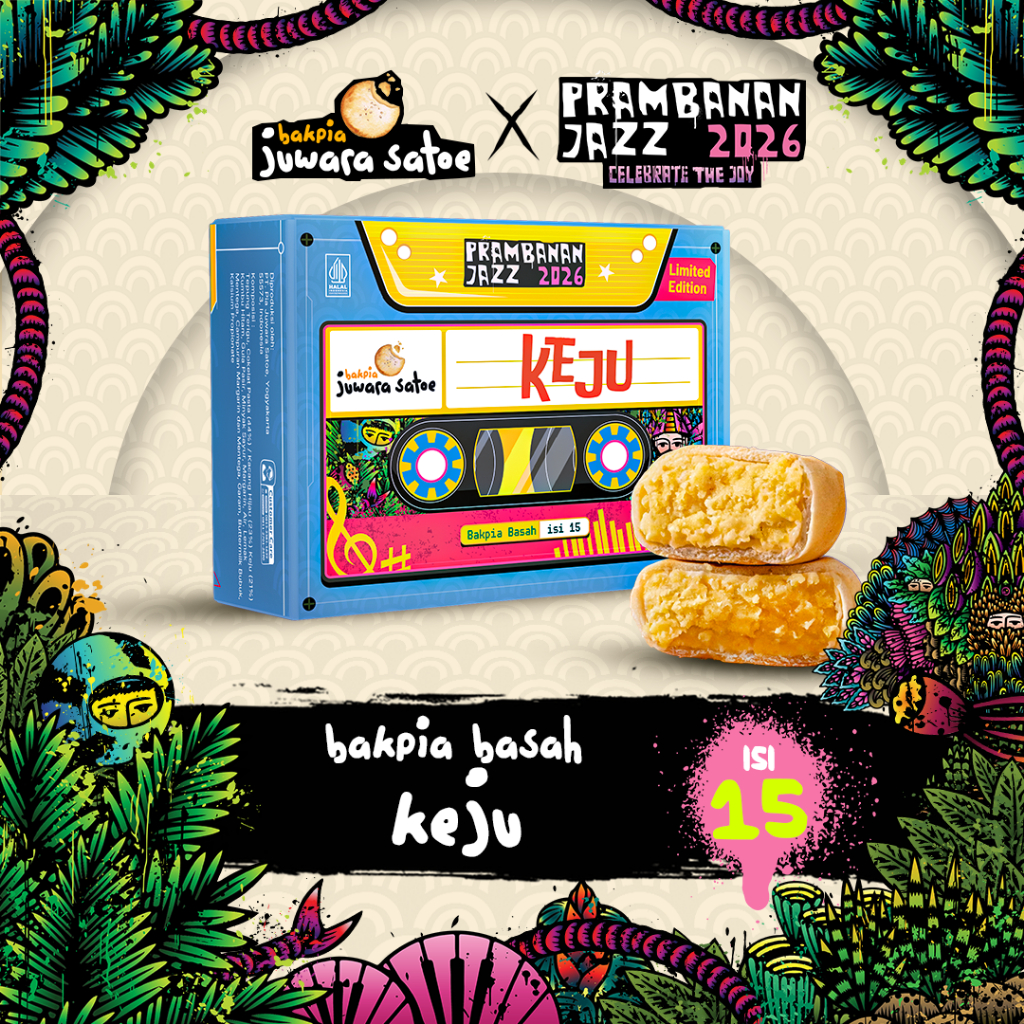 PRAMBANAN JAZZ [ Isi 15 ] Bakpia Basah Keju JUWARA SATOE