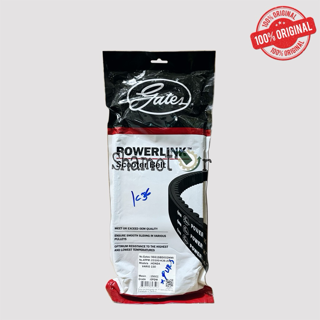 GATES POWERLINK VBELT BELT VANBELT VARIO 150 LED OLD/NEW (KODE PART K36)