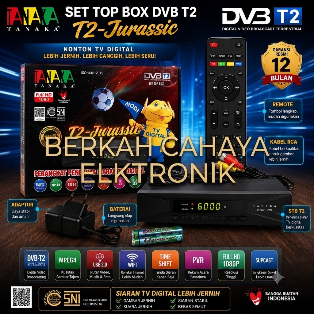 STB Digital DVB T2 Tanaka - Set Top Box - T2 JURASSIC/STB Digital DVB T2 Tanaka type T2 JURASSIC