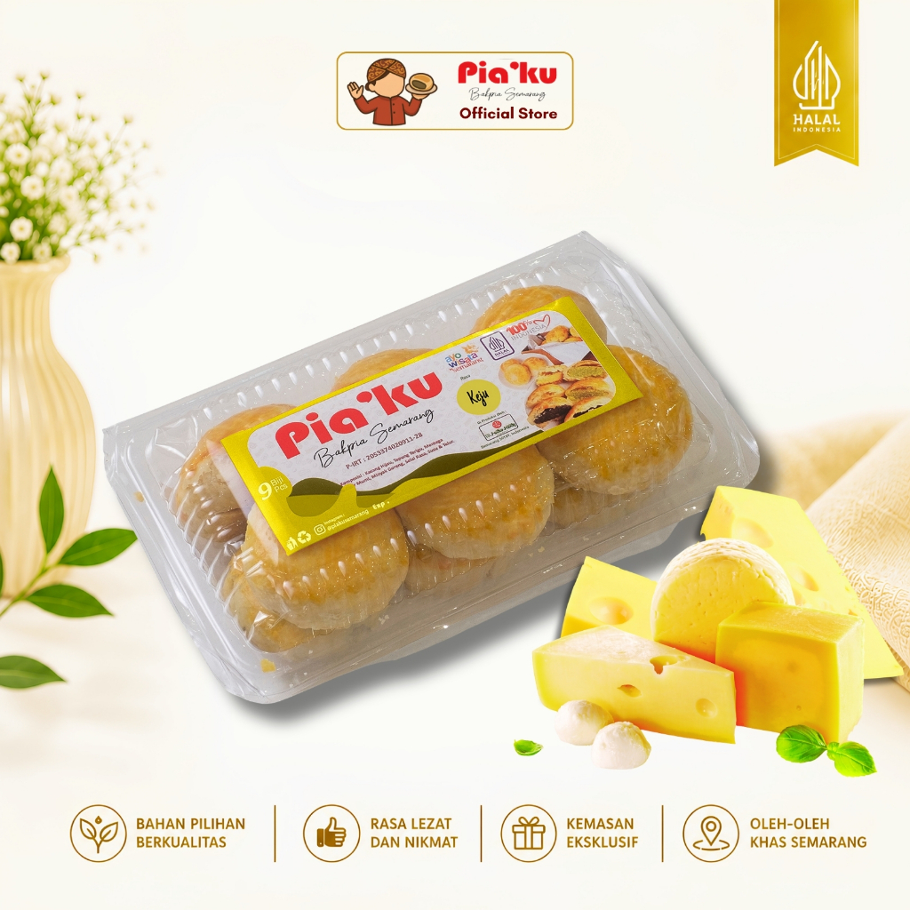 Bakpia Piaku Semarang - Rasa Keju Isi 9 Biji Oleh-oleh Semarang