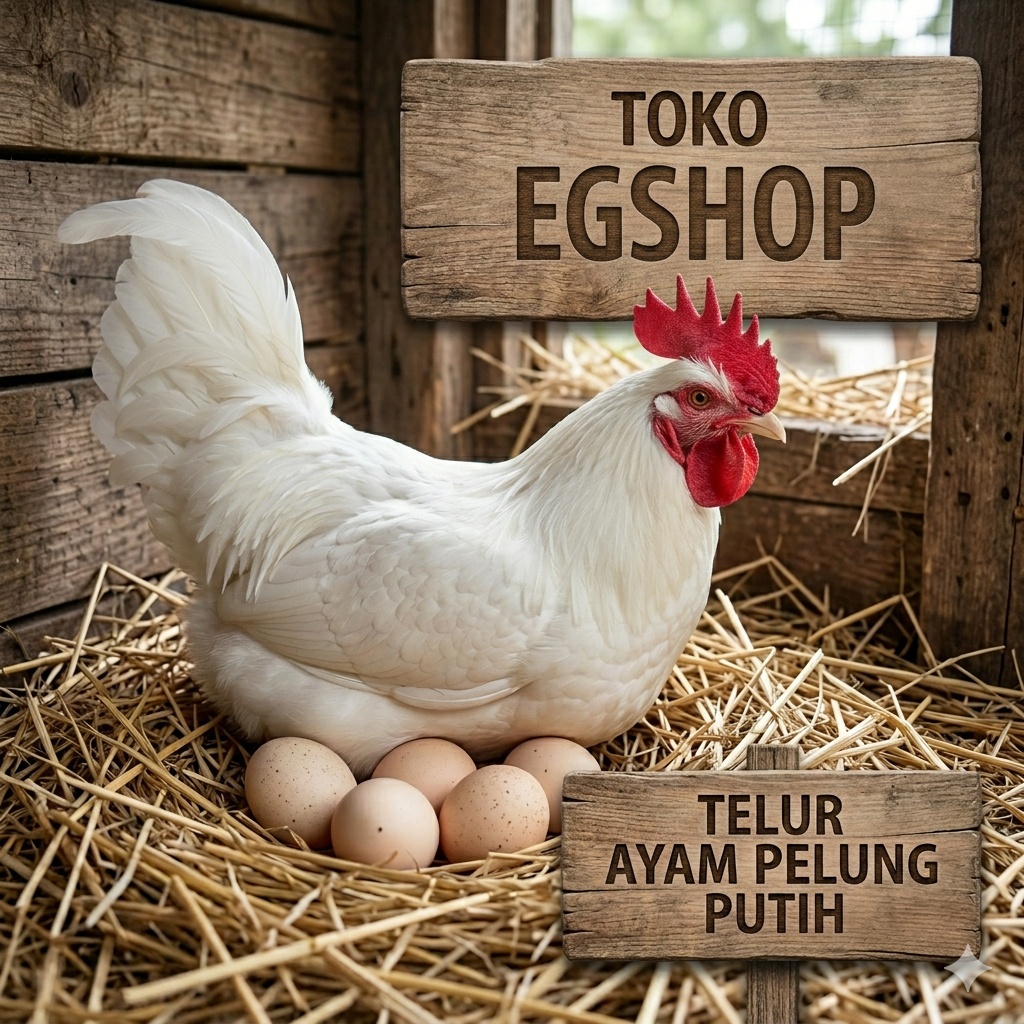 Telur Tetas Ayam Pelung Telur fertil Putih ORI untuk ditetaskan Beli 3 gratis 1 Egg_shopp20