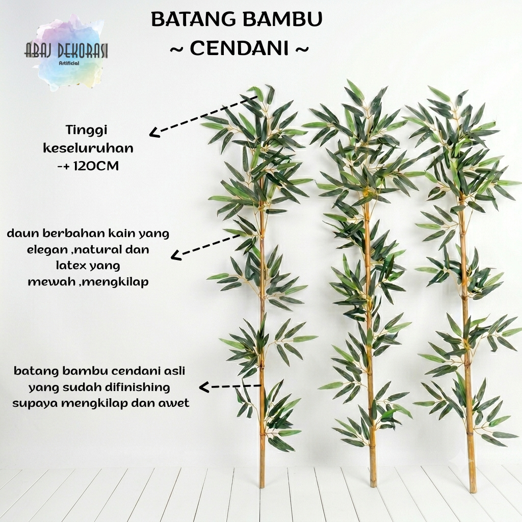 Batang Bambu Artificial ~ batang bambu Kuning Cendani Hias ~ Dekorasi Rumah Partisi Penyekat Tanaman