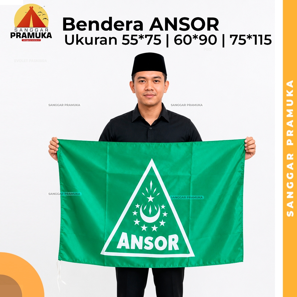 Bendera Ansor Sablon / Bendera GP Ansor / Bendera Banser