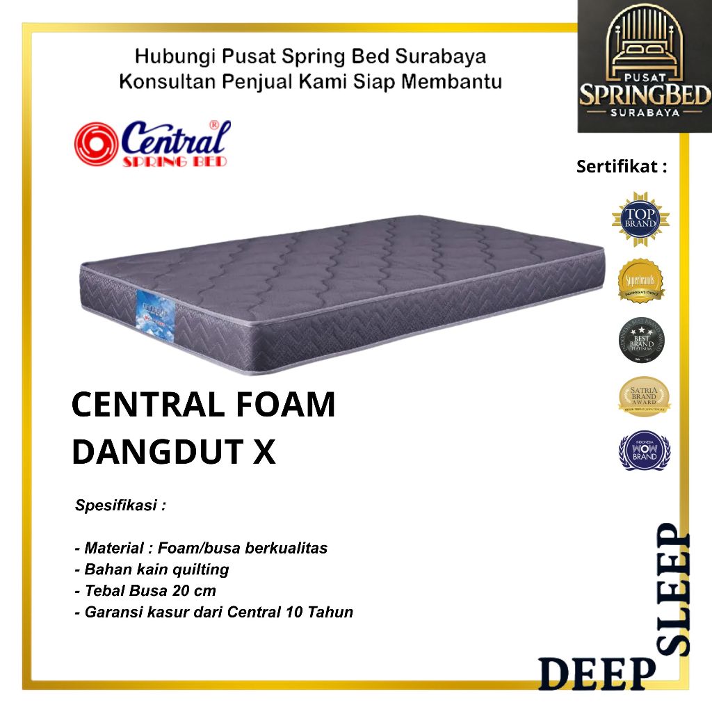PUSAT SPRINGBED SURABAYA - Central Foam Kasur Busa DANGDUT X Murah Bergaransi 10 Tahun