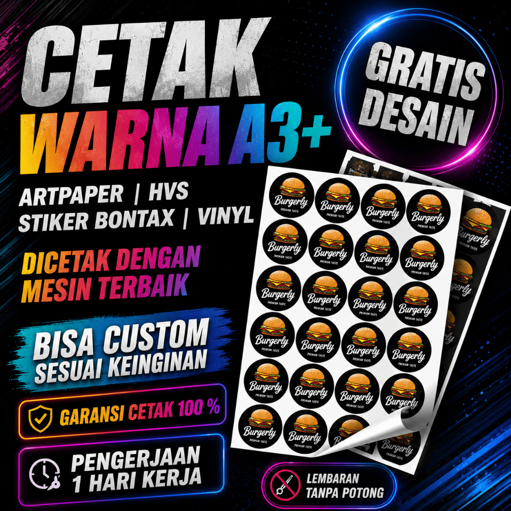 Cetak A3+ / Cetak Artpaper A3+ | Cetak Stiker A3+