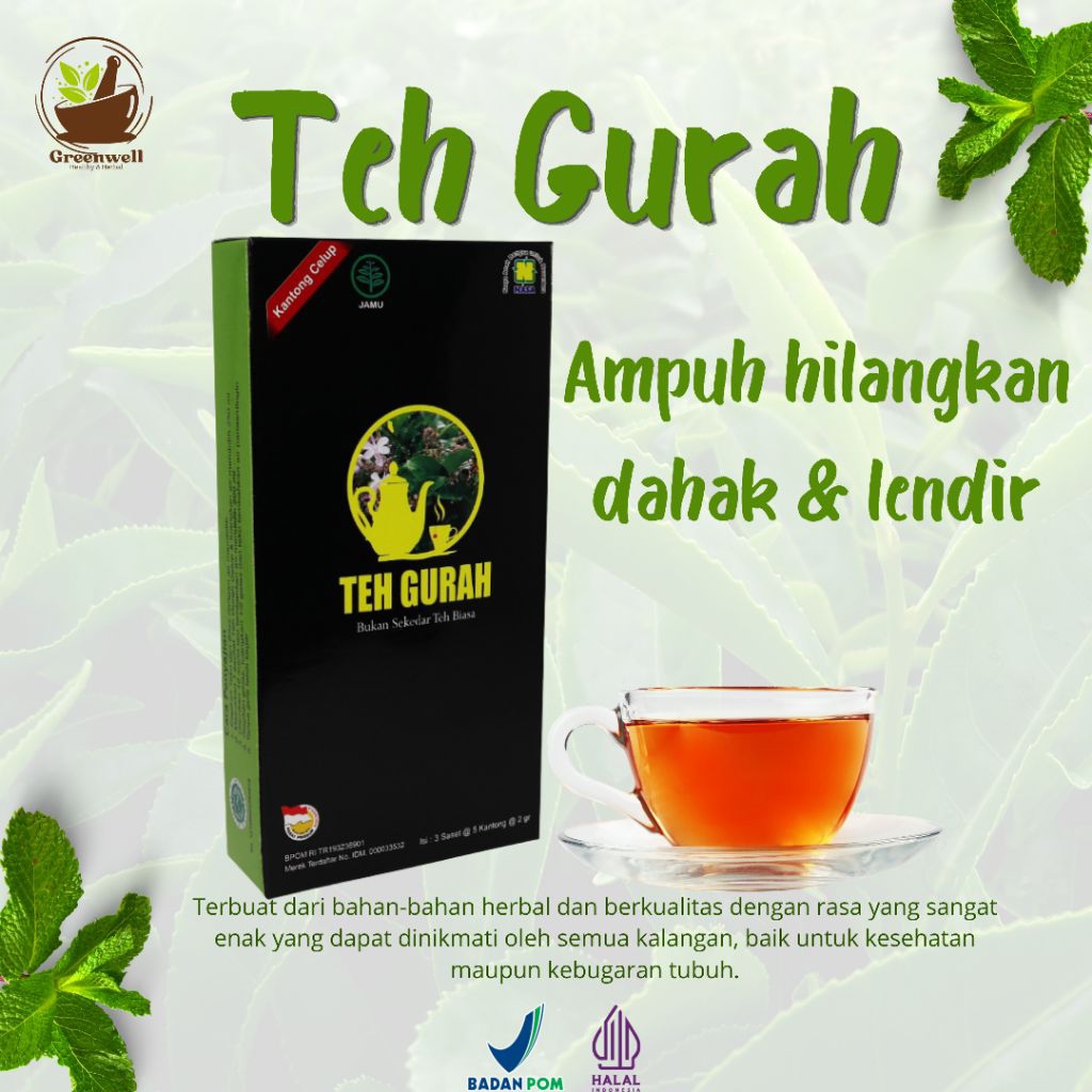 TEH GURAH NASA Original - Bantu Atasi Asma, Sinusitis, dan Ampuh Keluarkan Dahak - Teruji BPOM & HAL
