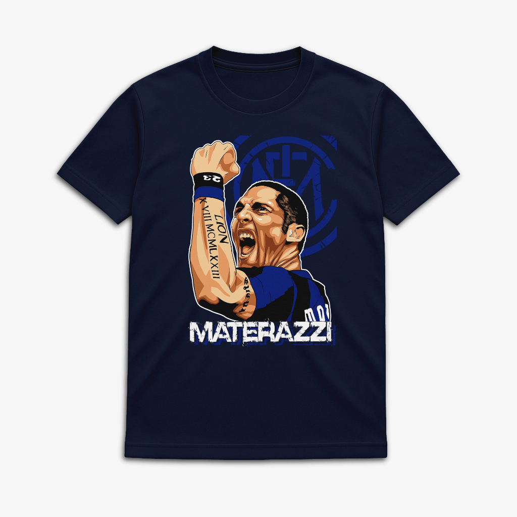 OVERHEADKICK PREMIUM TEES MATERAZZI T-SHIRT / KAOS BOLA / KAOS PEMAIN BOLA / KAOS MARCO MATERAZZI / 