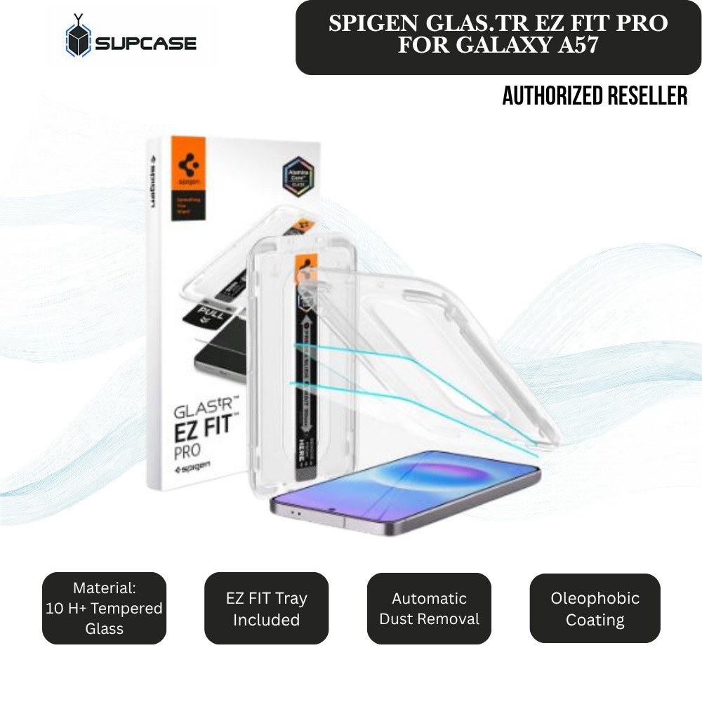 SPIGEN Tempered Glass for Samsung A57 5G GlastR Ez Fit Pro Easy Install Tray Clear Screen Protector 