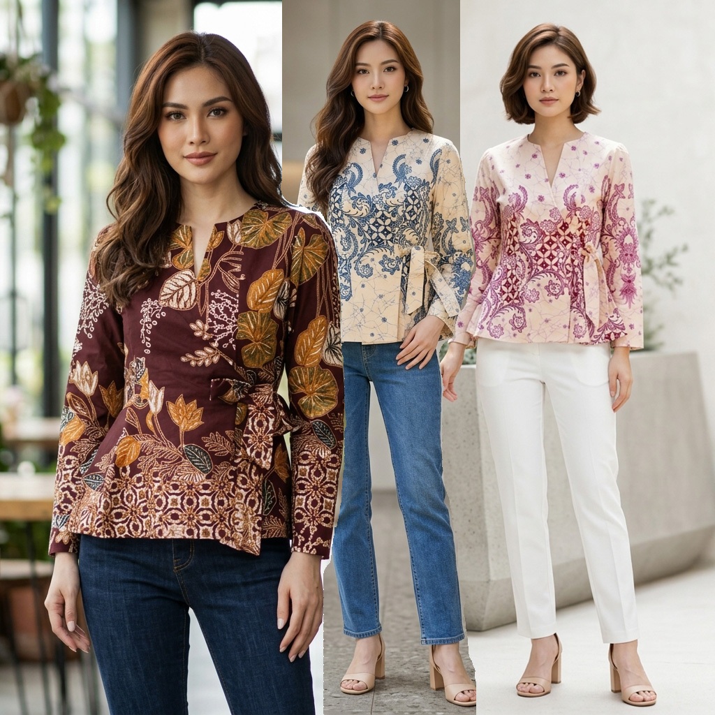 Atasan Batik Wanita - Batik Blazer - Batik Kantor Theodore 117
