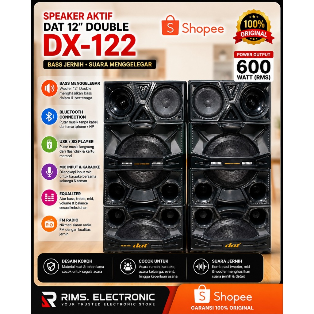 Speaker DAT DX-122 Speaker Aktif