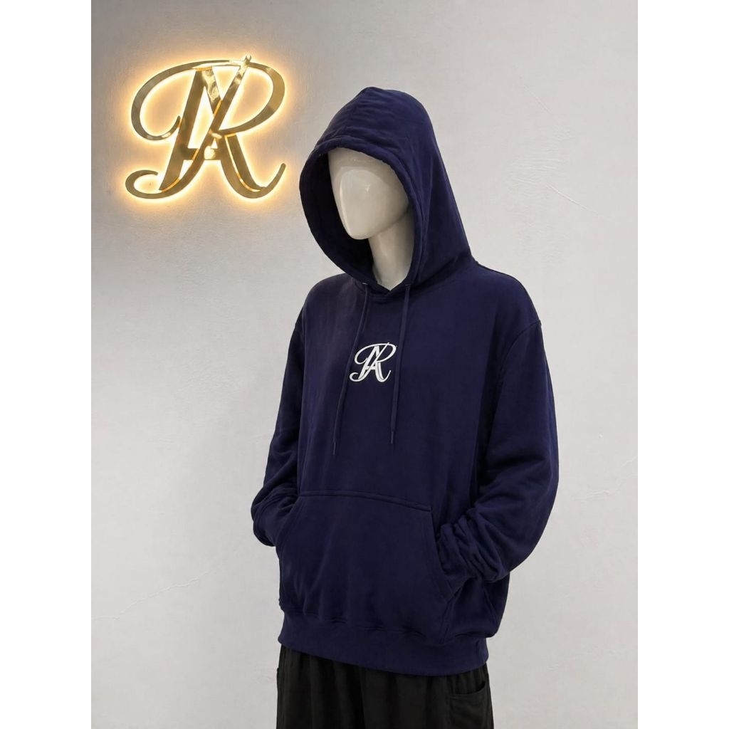 Hoodie Zipper Fullmoon Unisex Bahan Fleece Tebal Nyaman Dipakai