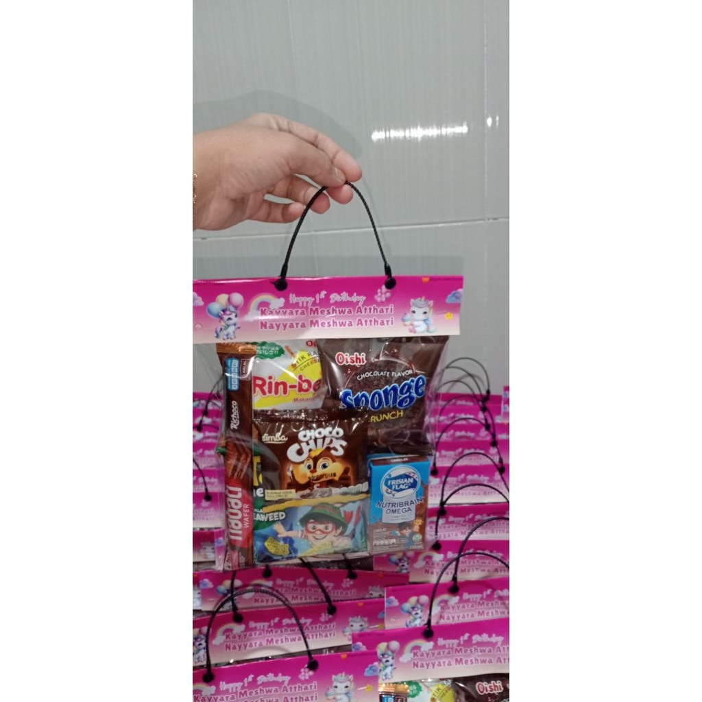 PAKET SNACK SOUVENIR ALAT TULIS / goodie bag ulang tahun/khitan/tedak siten dll bingkisan hadiah