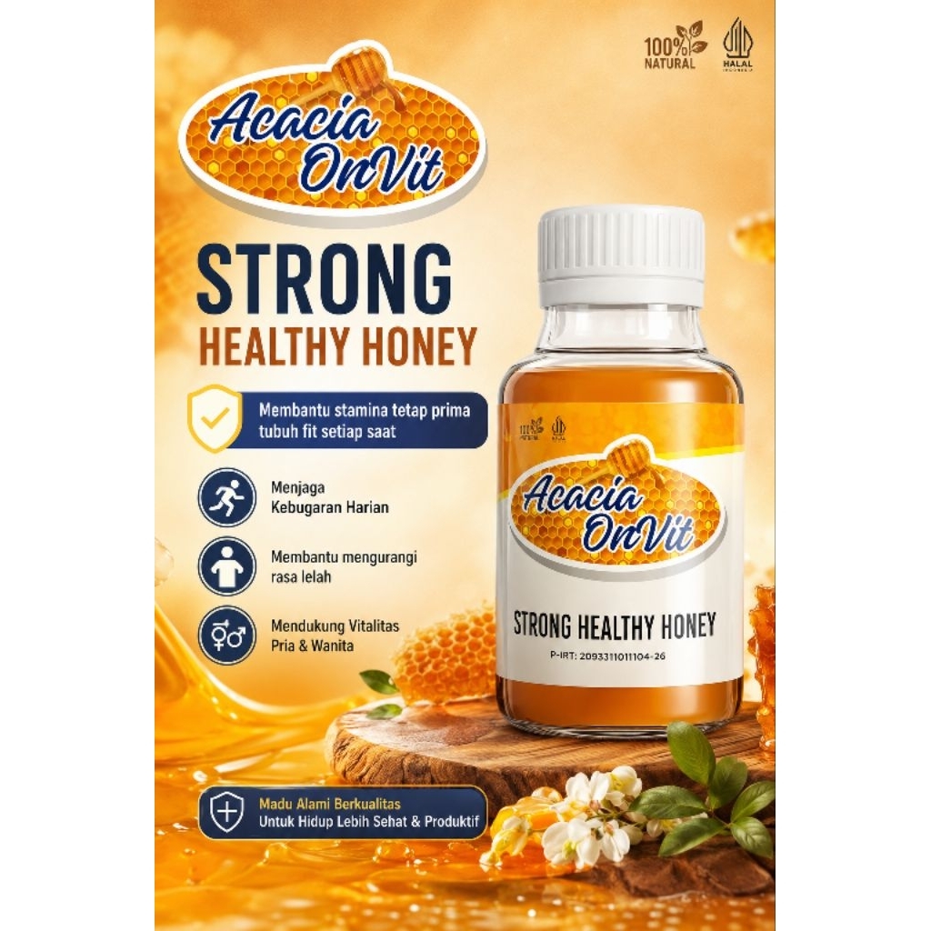 Madu Acacia OnVit, strong healthy honey, 125 ml (175 gr)