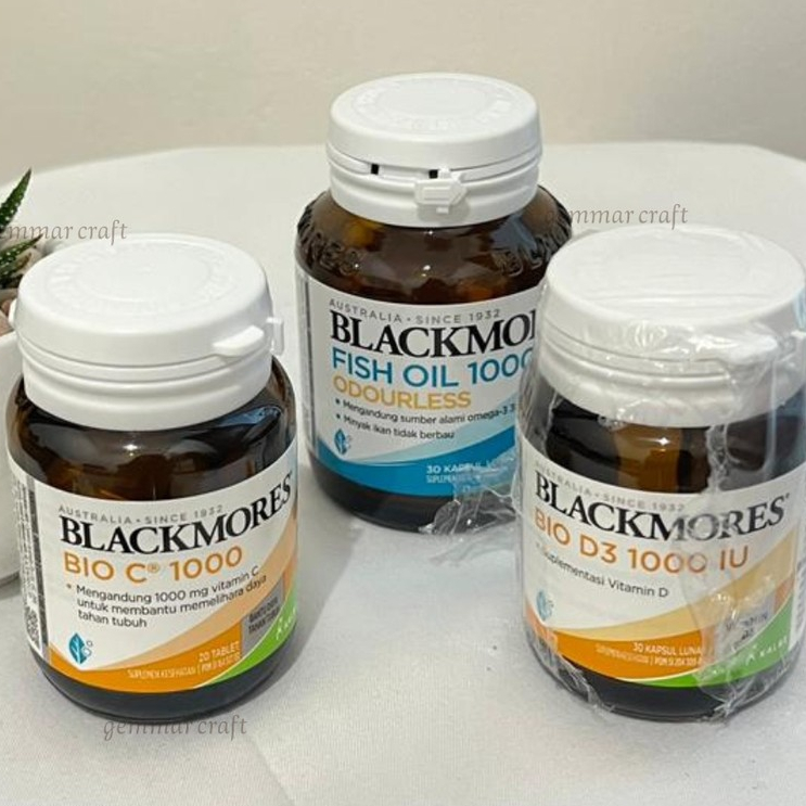 Blackmores Bio C 1000 Blackmores Bio D3 1000 IU Blackmores Fish Oil 1000 Odourless