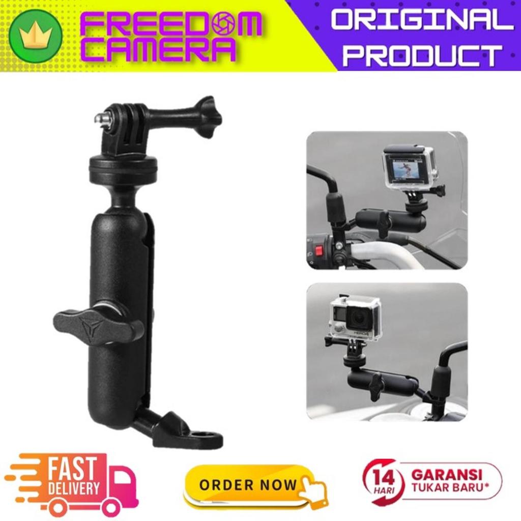 Holder Action Camera Motorcycle Spion Motor Ball Sleeve 360 Derajat Stabil Anti Getar MT9