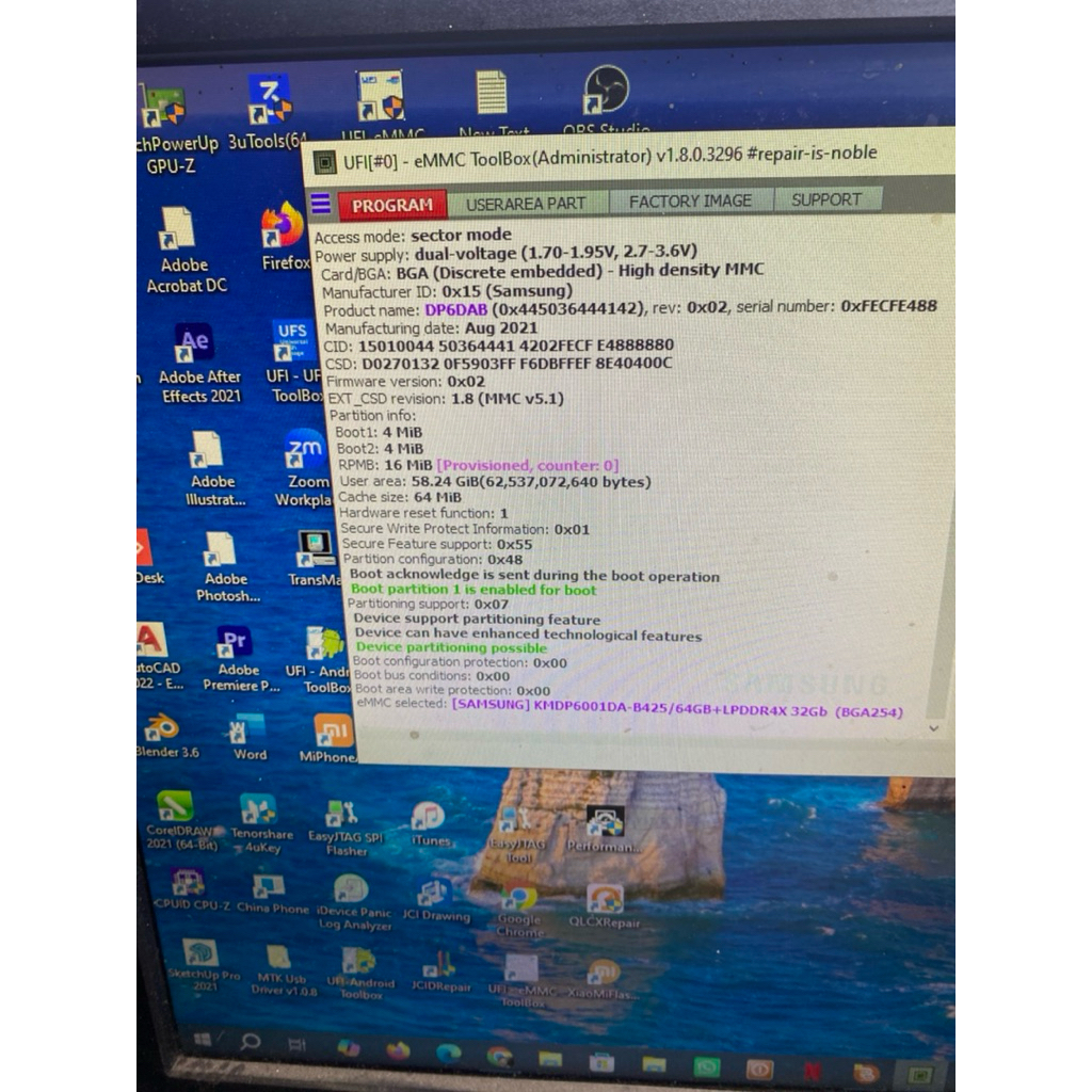 Emmc kmdp6001da