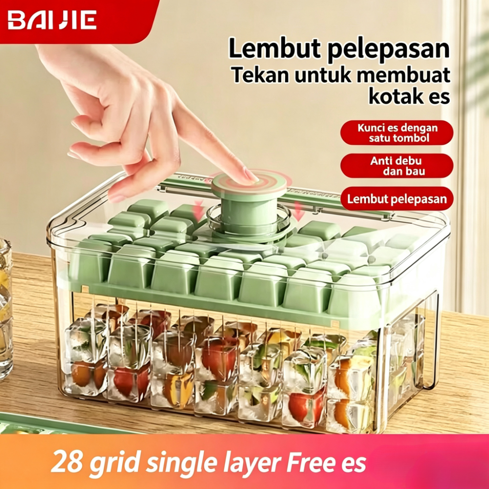 Mesin Es Hygga Home SHIRO Ice Cube Tray Cetakan Es Batu Bulat Kotak/Kotak Penyimpanan Es /Cetakan Es