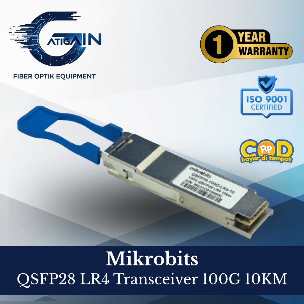 MIKROBITS Transceiver 100G 10KM, 40KM & 80KM Transceiver