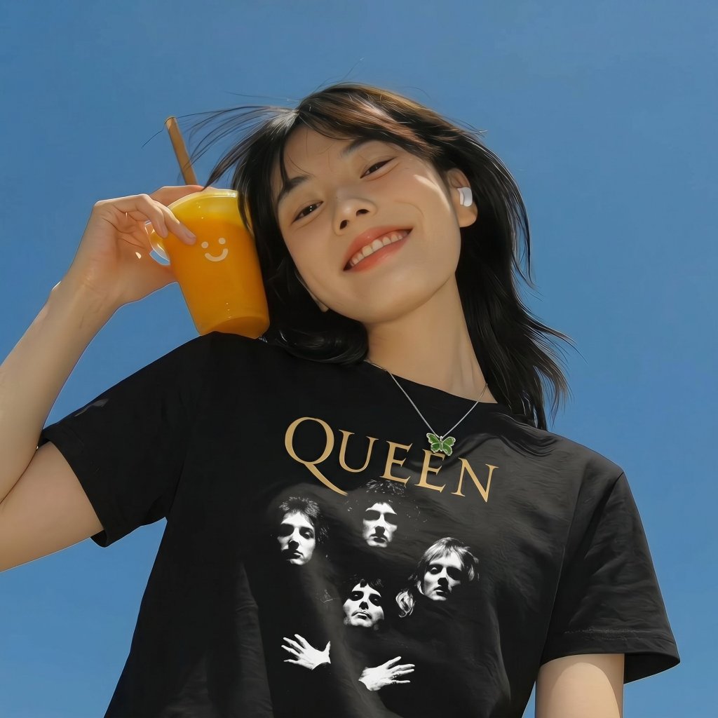 OVERHEADKICK PREMIUM TEES QUEEN T-SHIRT / KAOS MUSIC / KAOS STREETWEAR / KAOS BAND / KATUN COMBED 24